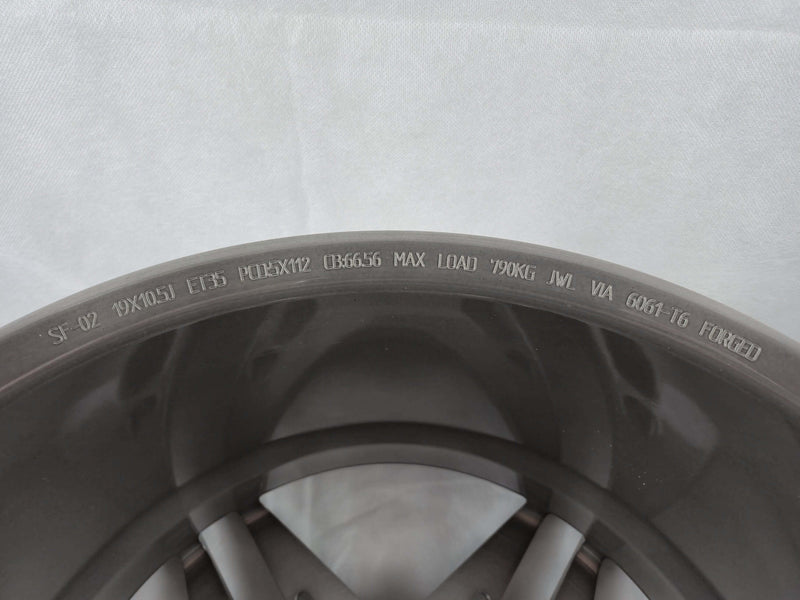 Symmetry Forged Wheels - SF-02 - Black Machine Dark Tint showing details and specifications.