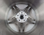 Symmetry Forged Wheels - SF-02 - Black Machine Dark Tint viewed from the inside, showcasing intricate design and construction.