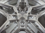 Symmetry Forged Wheels - SF-02 - Black Machine Dark Tint close-up view of wheel design and finishes.