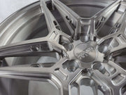 Symmetry Forged Wheels - SF-02 - Black Machine Dark Tint close-up showing intricate design and finish.