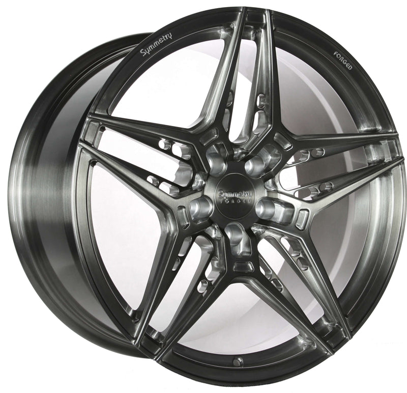 Symmetry Forged Wheels - SF-02 - Black Machine Dark Tint showcasing stylish full forged design and premium finish.