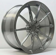Symmetry Forged Wheels - SF-08LK - Brushed Gunmetal Tint showcasing the intricate design and finish.