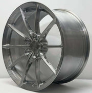 Symmetry Forged Wheels - SF-08LK - Brushed Gunmetal Tint, showcasing a full forged construction and sleek design.
