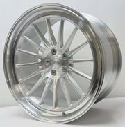 Symmetry Forged Wheels - SF-11 - Brushed Clear/Polished Lip showcasing its intricate design and finish.