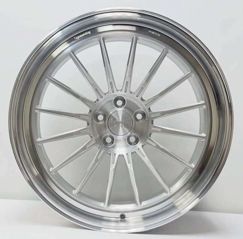 Symmetry Forged Wheels - SF-11 - Brushed Clear/Polished Lip displayed on a neutral background.