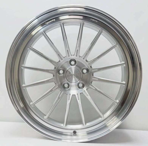 Symmetry Forged Wheels - SF-11 - Brushed Clear/Polished Lip displayed on a neutral background.