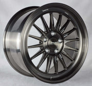 Symmetry Forged Wheels - SF-11 - Black Machine Dark Tint - Full forged design with sleek finish for Honda Civic Type-R.