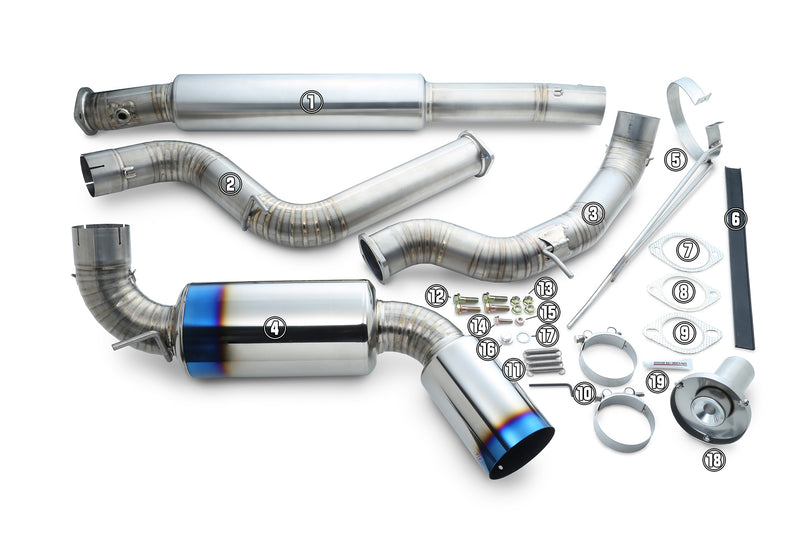 2013-18 Focus ST / Tomei Ti Muffler Kit Repair Parts / TB6090-FR02A