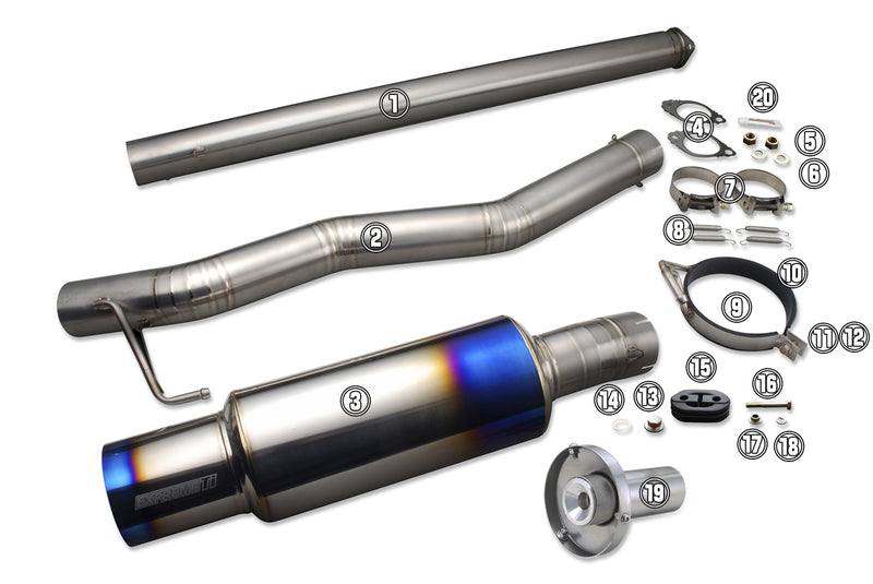 EVO 7-9 with JDM/USDM Rear Bumper / Tomei Ti Muffler Kit Repair Parts / TB6090-MT01A/B