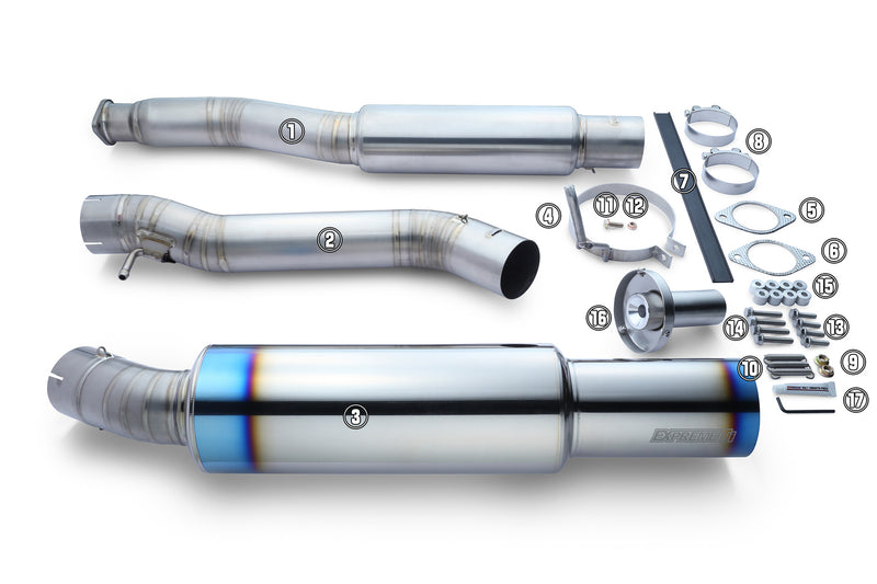 Q50 / Tomei Ti Muffler Kit Repair Parts / Type-R Single Exit / TB6090-NS21A