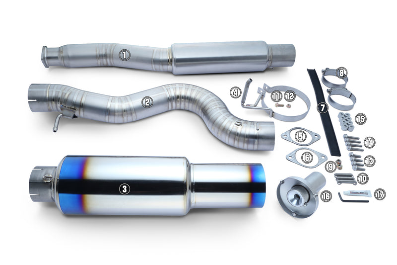 Q60 / Tomei Ti Muffler Kit Repair Parts / Type-R Single Exit / TB6090-NS21B