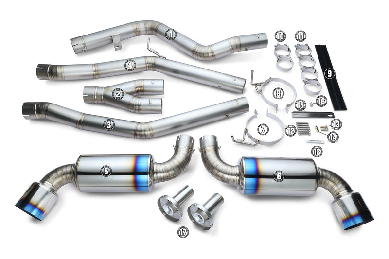 GR Supra / Tomei Ti Muffler Kit Repair Parts / Type-D Dual Exit / TB6090-TY06B