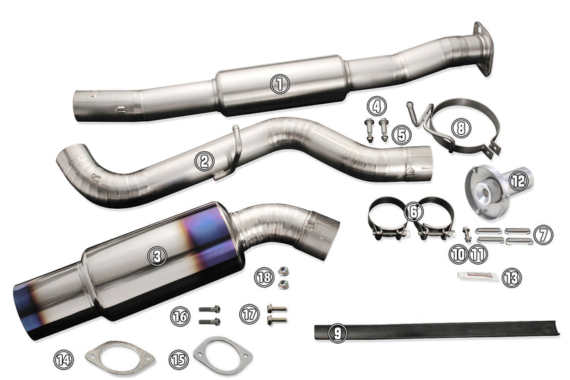 Tomei Ti Exhaust Replacement Part for GRB A-D / GRF B-D JDM TB6090-SB01C - Main Pipe A #1