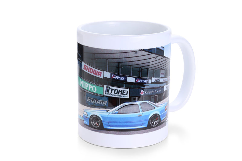 Tomei x Osamu Aida Ceramic Coffee Mug MZ21 Soarer Suzuka Circuit