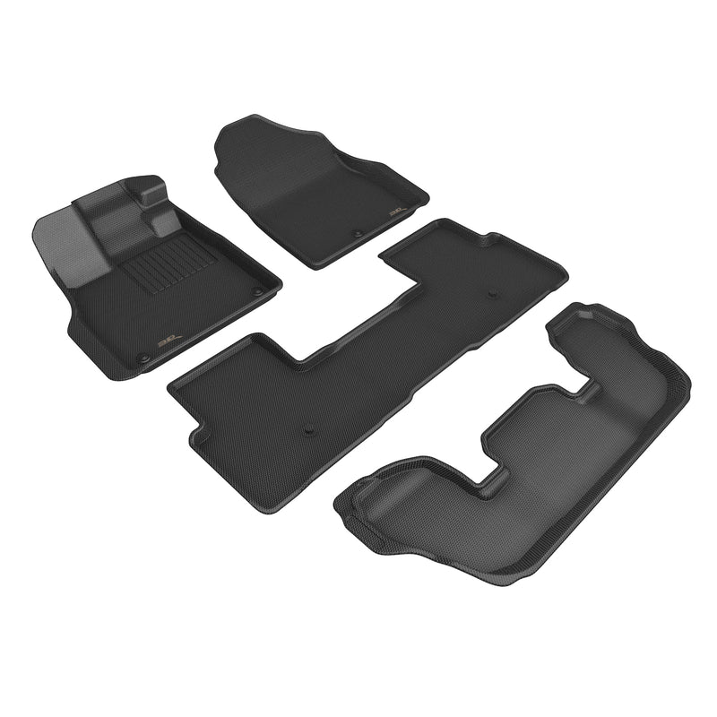 3D MAXpider Floor Mat For HONDA PILOT 2023-2024 KAGU BLACK R1 R2 R33D MAXpider