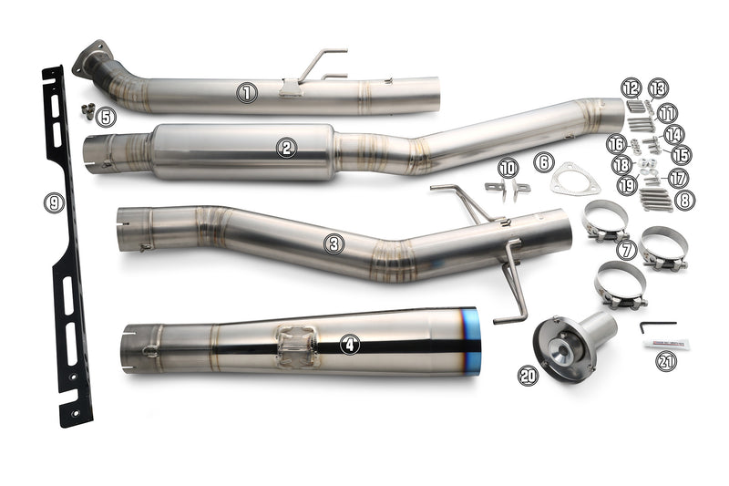 Tomei Ti Exhaust Replacement Part for 17-21 Civic Type-R FK8 TB6090-HN06A Type R - Main Pipe A #1