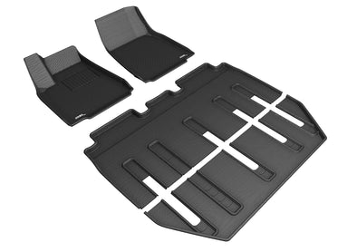 3D Floor Mat For TESLA MODEL X FOLDING 7-SEAT 2017-2021 KAGU BLACK R1 R2 R3
