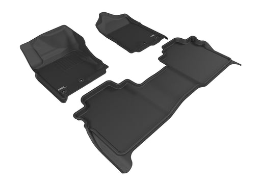 3D MAXpider Floor Mat For NISSAN TITAN / TITAN XD 2016-2024 CREW CAB KAGU BLACK R1 R2 (WITH STORAGE BOX)3D MAXpider
