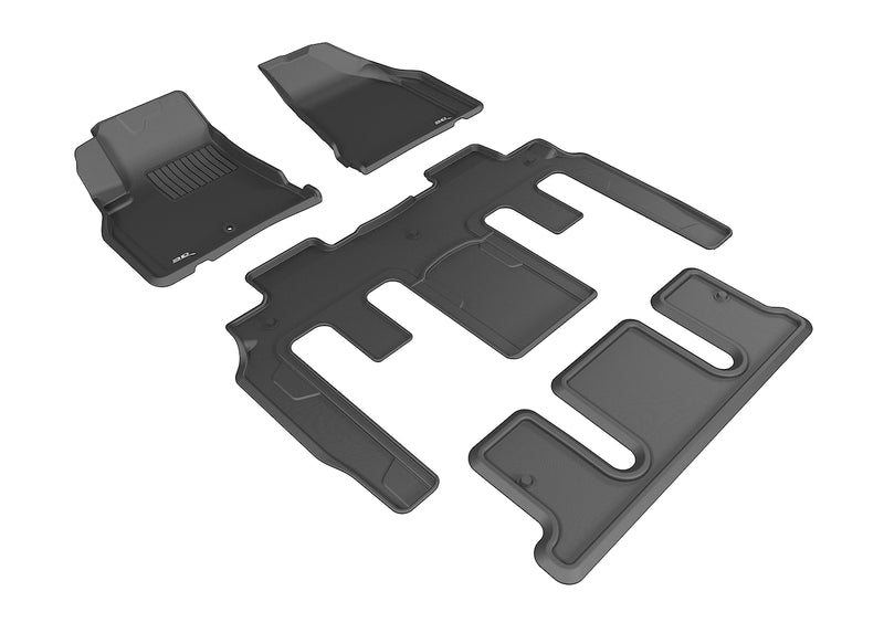 3D MAXpider Floor Mat For BUICK ENCLAVE WITH BUCKET 2ND ROW 2008-2017 KAGU BLACK R1 R2 R33D MAXpider