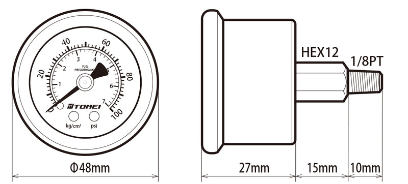 Tomei Fuel Pressure Setting Gauge UniversalTomei USA
