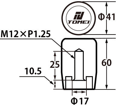 Tomei Duracon Shift Knob Type SS 60mm/Thread Size M12-P1.25 - Rev-Lock Type B