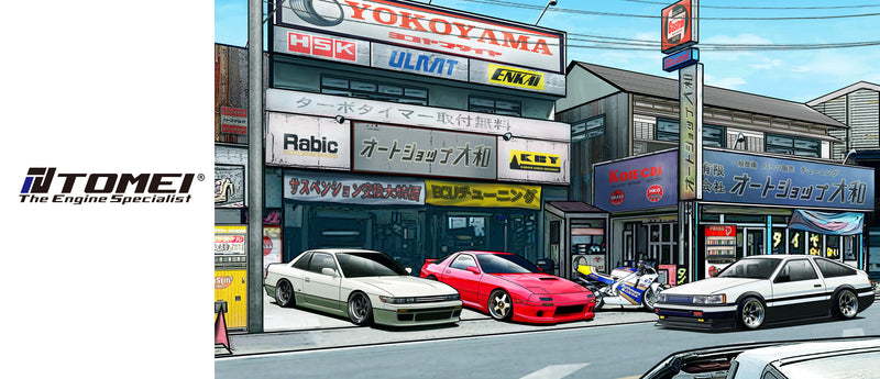 Tomei x Osamu Aida Ceramic Coffee Mug S13/FC3S/AE86 90's Tuning Shop Japan