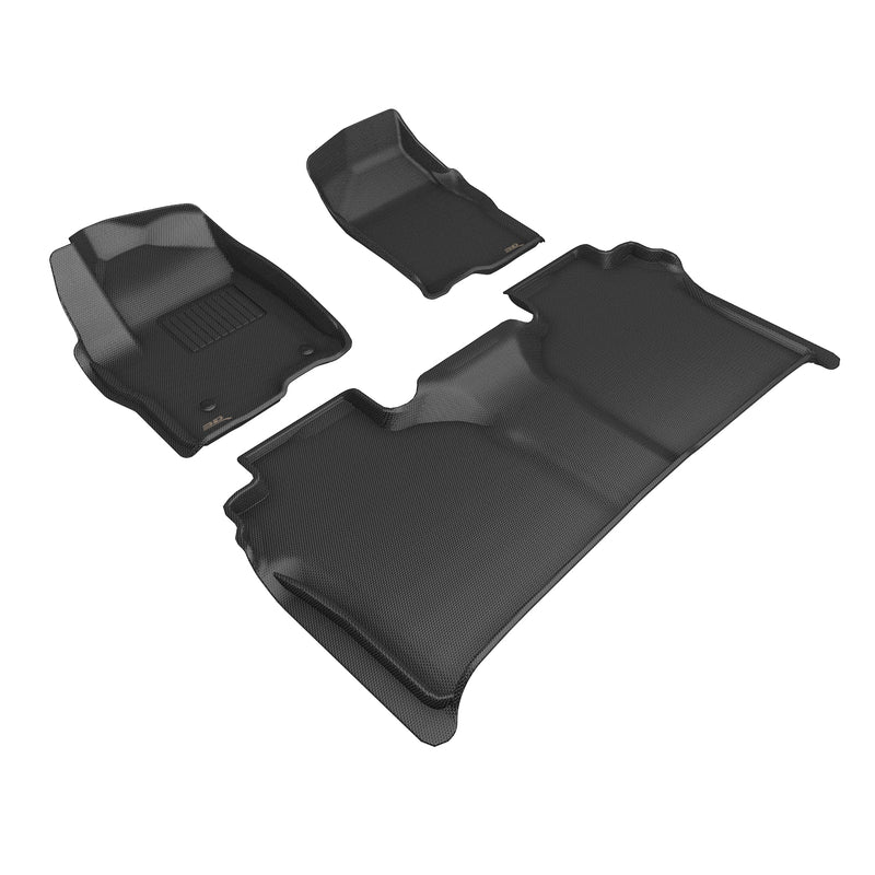 3D MAXpider Floor Mat For CHEVROLET SILVERADO CREW CAB 2019-2024 BUCKET SEATS KAGU BLACK R1 R23D MAXpider