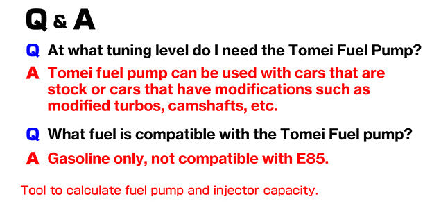 Tomei Fuel Pump For Nissan Skyline GT-R BCNR33 RB26DETT