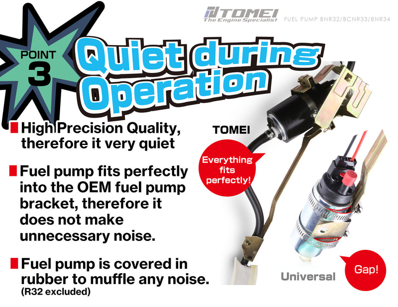 Tomei Fuel Pump For Nissan Skyline GT-R BNR32 RB26DETT