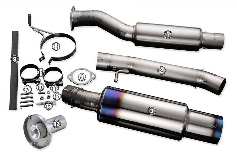 350Z / Tomei Ti Muffler Kit Repair Parts / Type-R Single Exit / TB6090-NS04A