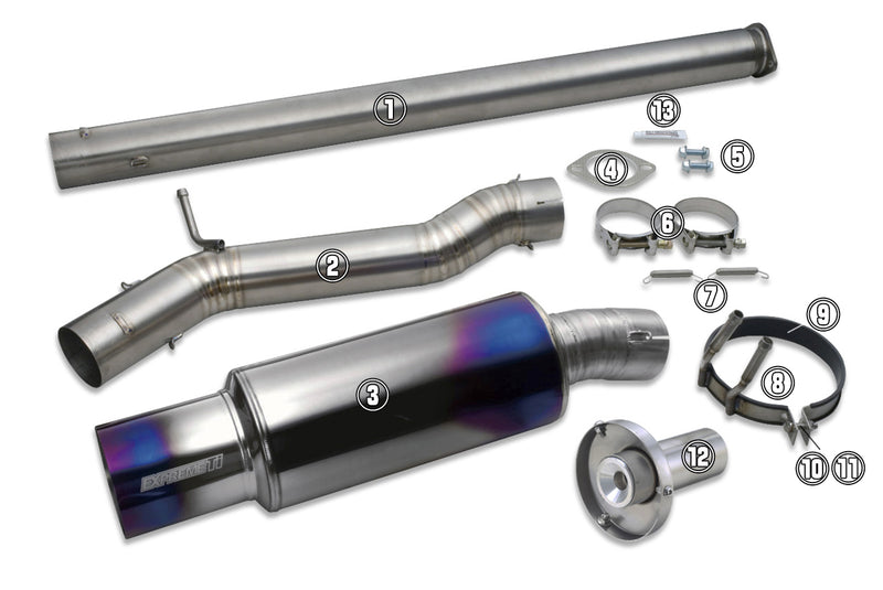 EVO 10 4B11 / Tomei Ti Muffler Kit Repair Parts / TB6090-MT02A