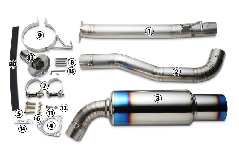 S2000 / Tomei Ti Muffler Kit Repair Parts / TB6090-HN04A