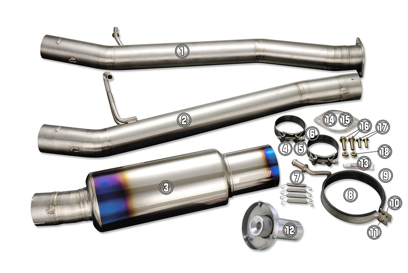 02-07 WRX/STI GDF USDM / Tomei Ti Muffler Kit Repair Parts / TB6090-SB02A