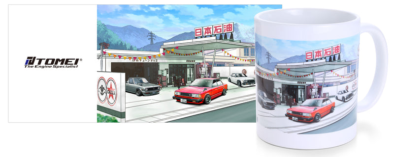 Tomei x Osamu Aida Ceramic Coffee Mug B120/910/C210 Gas Station Yamanashi