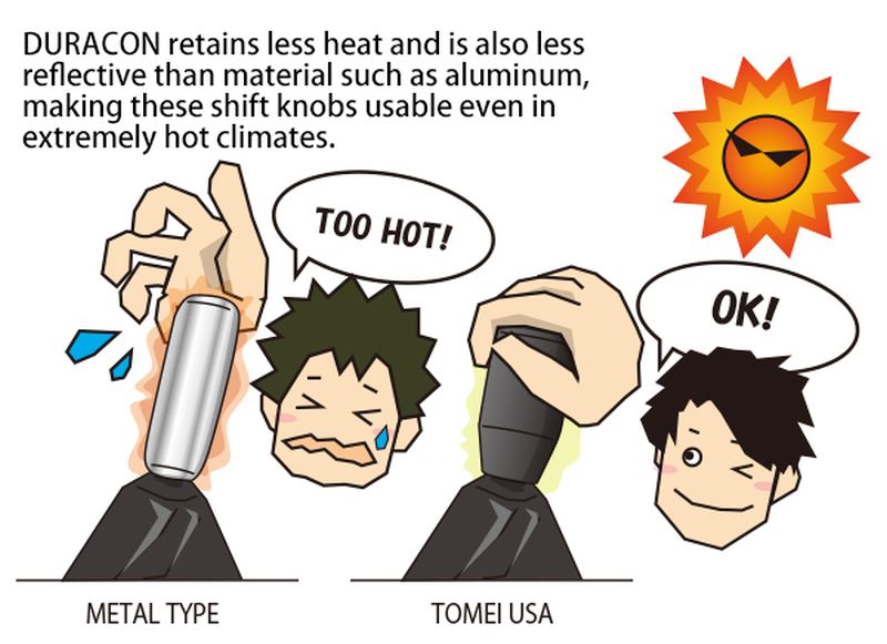 Tomei Duracon Shift Knob Type L 90mm/Thread Size M10-P1.50