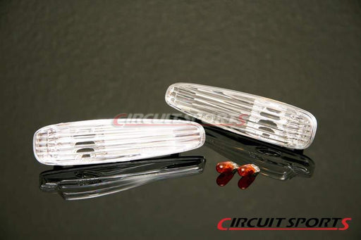 Circuit Sports Clear Side Marker set for 95-98 Nissan S14 JDM/USDM Front BumperCircuit Sports