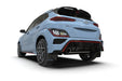 Rally Armor 2022 Hyundai Kona N Black UR Mud Flap w/ White LogoRally Armor