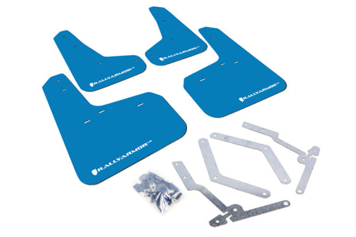 Rally Armor 12-19 Ford Focus (Incl. ST) / 16-19 RS Nitrous Blue UR Mud Flap w/ White LogoRally Armor