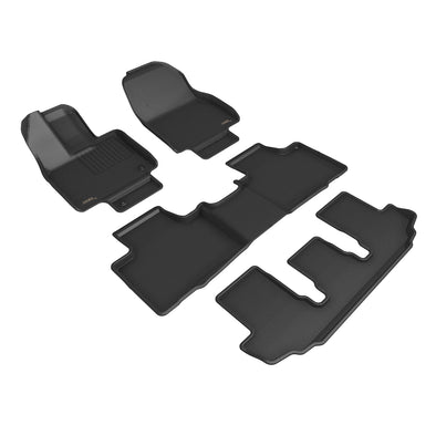 3D Floor Mat For TOYOTA HIGHLANDER GASOLINE BUCKET 2020-2022 KAGU BLACK R1 R2 R3