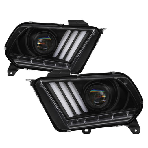 Spyder 13-14 Ford Mustang (HID Only) Projector Headlights w/Turn Signals - Blk PRO-YD-FM13HID-BKSPYDER