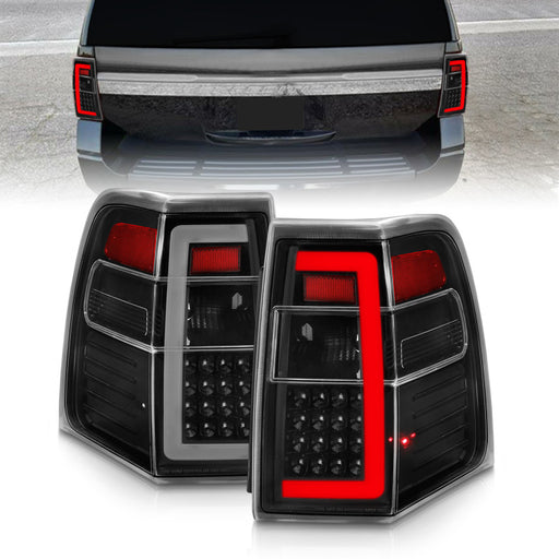 ANZO 07-17 Ford Expedition LED Taillights w/ Light Bar Black Housing Clear LensANZO