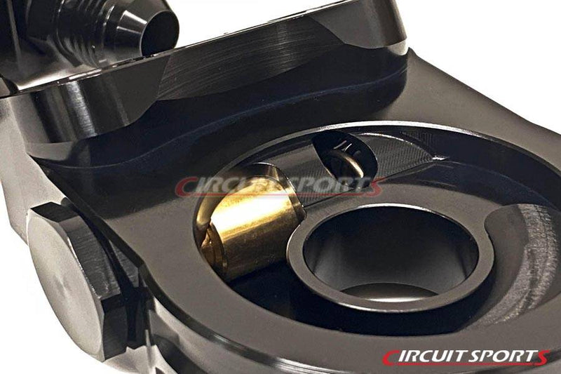 Circuit Sports Billet Aluminum Thermostatic Angled Oil Cooler Adapter KitCircuit Sports