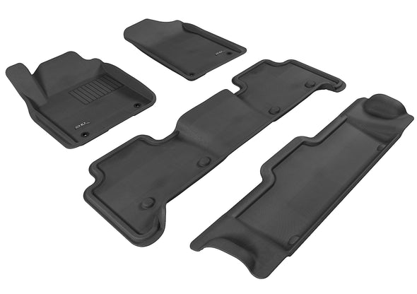 3D Floor Mat For INFINITI QX80 7-SEAT 2014-2022 KAGU BLACK R1 R2 R3