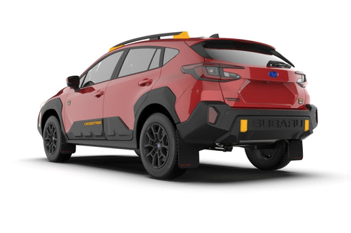 Rally Armor - 2024 Subaru Crosstrek (Wilderness Only) Black UR Mud Flap W/Red Logo - No Drilling ReqRally Armor