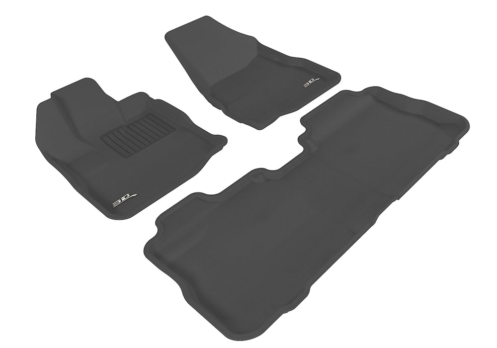 3D Floor Mat For GMC TERRAIN 2010-2017 KAGU BLACK R1 R2 (2 HOOKS)3D MAXpider