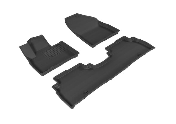 3D Floor Mat For KIA SORENTO 5-SEAT 2016-2020 KAGU BLACK R1 R2