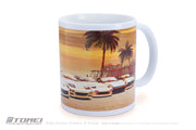 Tomei x Osamu Aida Ceramic Coffee Mug Z Car Sunset Huntington BeachTomei USA
