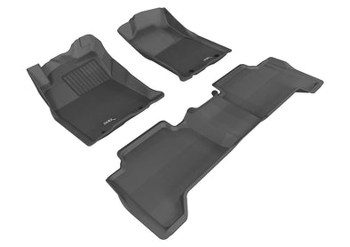 3D Floor Mat For TOYOTA TACOMA DOUBLE CAB 2012-2015 KAGU BLACK R1 R2