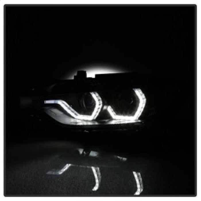 Spyder 12-14 BMW F30 3 Series 4DR Projector Headlights - LED DRL - Black (PRO-YD-BMWF3012-DRL-BK)SPYDER