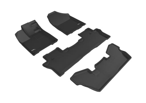 3D Floor Mat For HONDA PILOT 7-PASSENGER 2016-2022 KAGU BLACK R1 R2 R33D MAXpider